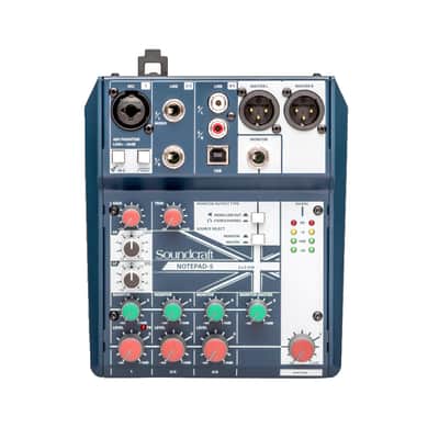 Soundcraft Notepad-5 Small-format Analog Mixing Console with USB I/O image 1