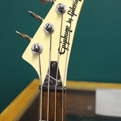 1989 Epiphone by Gibson Rock Bass CH/WH White image 6