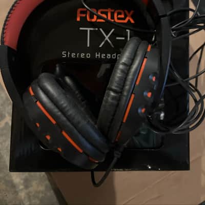 Fostex TX-1 stereo headphones 2010s - Orange and black image 7