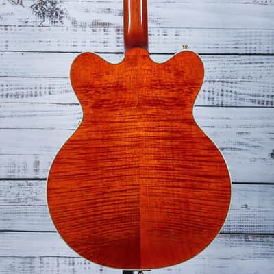 *DEMO* Gretsch Electromatic LTD Flame Okoume Broadkaster w/Bigsby | Roundup Orange image 2