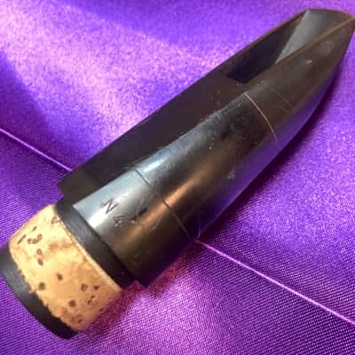 Noblet France N4 Clarinet Mouthpiece-Hard Rubber-c.1970-New Cork-w/Lig and Cap image 4