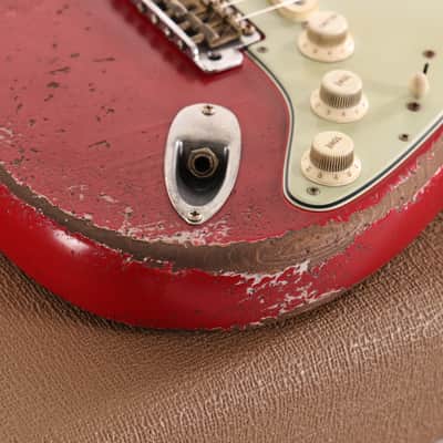 Fender Custom Shop 1962 Roasted Stratocaster Ultimate Relic Torino Red Masterbuilt Andy Hicks image 11