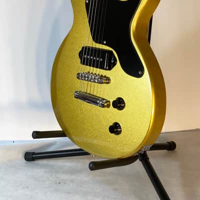 Firefly Les Paul Jr. style solid body P 90 style pickup 2019 - Gold Sparkle image 2