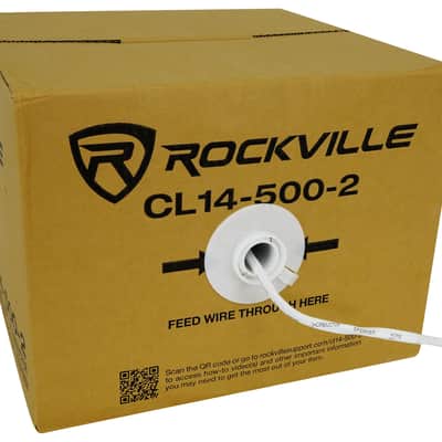Rockville CL14-500-2 CL2 Rated 14A WG 500' Speaker Wire In Wall Ceiling 70V 100V image 1