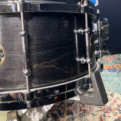 DW - 6.5x14" Craviotto 1-Ply 10-Tube Lug Snare Drum 1998 - Black Lacquer image 5