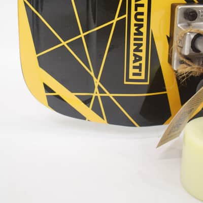 EVH Black With Yellow Stripes Skateboard Made in the USA by Aluminati Boards image 10