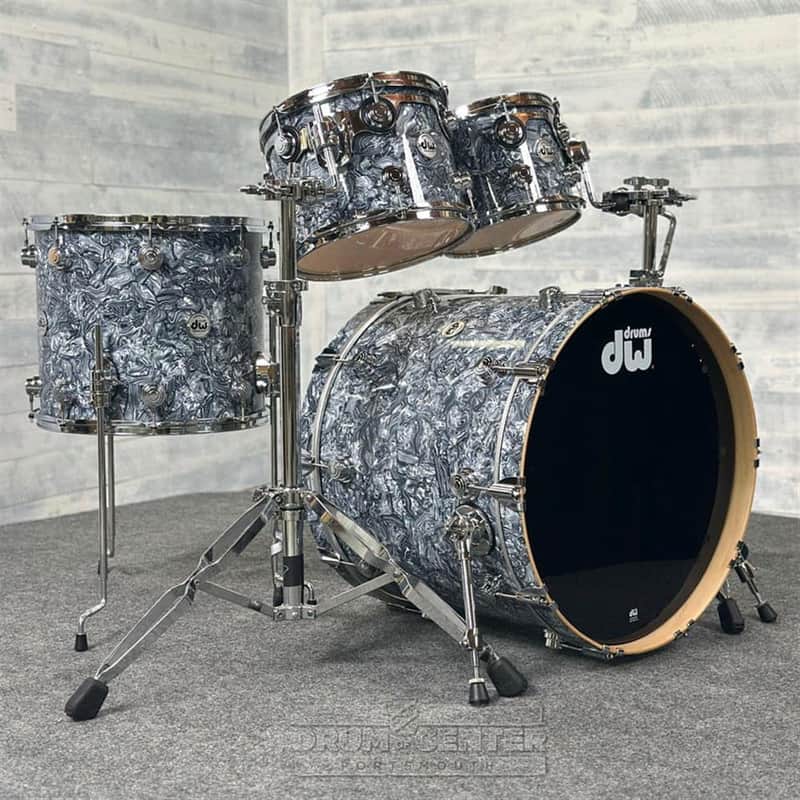 DW Collectors VLT 333 Maple 4pc Drum Set Grey Swirl image 1