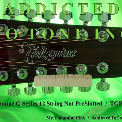 Takamine G Series Acoustic Guitar 12 String NUT TGP0755 Pre Slotted / OEM Part / TUSQ image 10