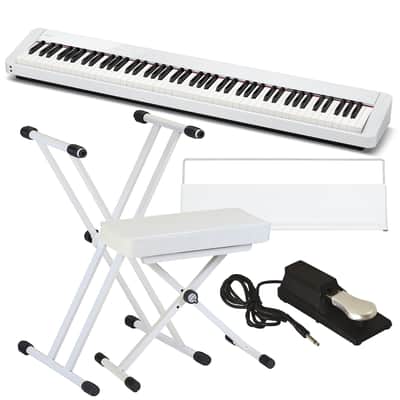 Casio Privia PX-S1100 Digital Piano - White KEY ESSENTIALS BUNDLE