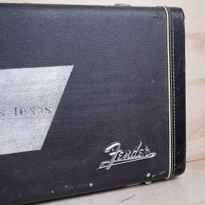 Fender Jazz or Precision Bass Original Hard Case 1967-1972 Logo with Tail Black with Orange Interior Vintage image 5