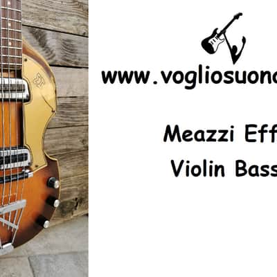 RIF 943 Meazzi Effe Vintage Violin Bass sunburst made in italy image 23