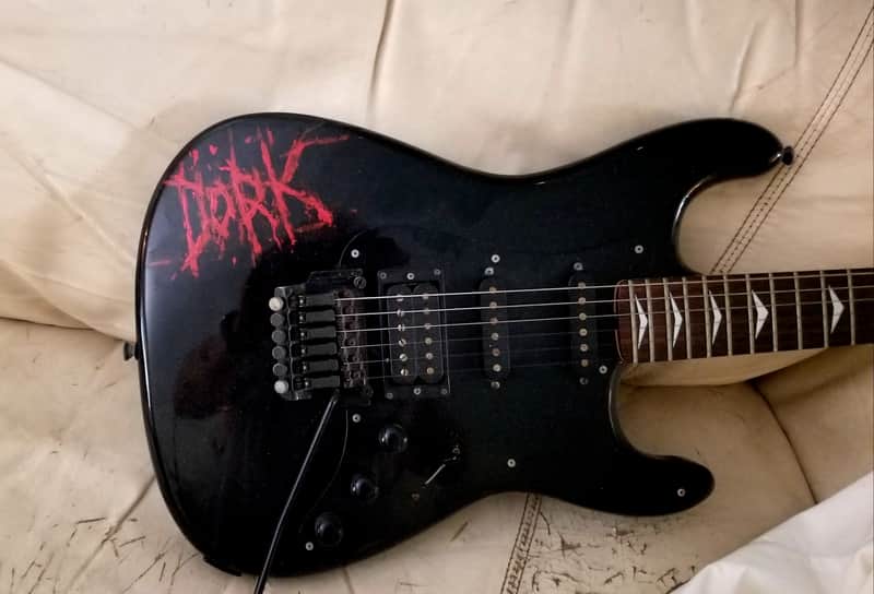 Unbranded DORK Super Strat mid 80s - Black image 1