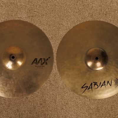 Sabian 14" AAX Medium Hi Hats 966g 1338g image 1