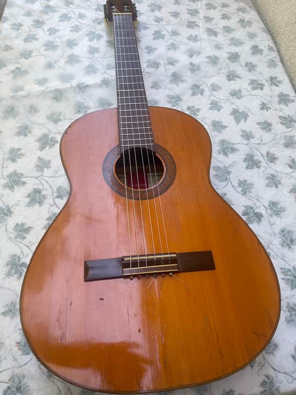 Zen-On AF-82 Vintage Japanese Classical Nylon String Guitar 1960s-70s  + Hard Case image 1