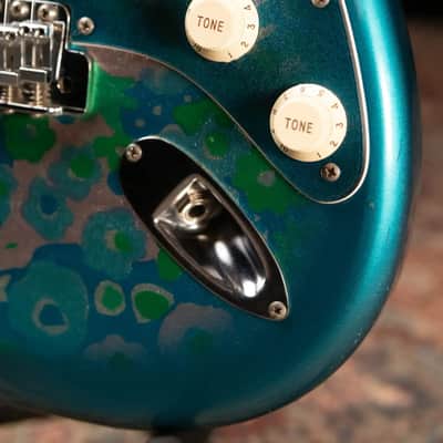 Mid-1980's Fender Stratocaster ST-72 Electric Guitar - Blue Flower with Hardshell Case - Used image 16