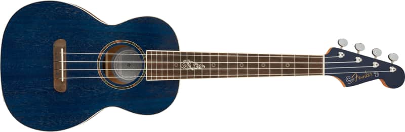 Fender Dhani Harrison Tenor Electro Ukulele Sapphire Blue image 1