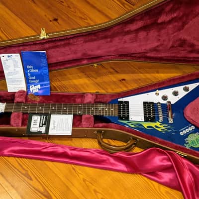 Gibson 1999 Flying V98 Hard Rock Limited 1 of 25 Blue Guitar w/OHSC & Shirt, RARE, EXC Condition! image 1