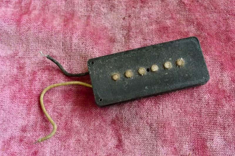 Vintage 1959 Fender PRE-CBS Jazzmaster Black Bobbin Pickup 1950's 1960's South Facing Magnet image 1