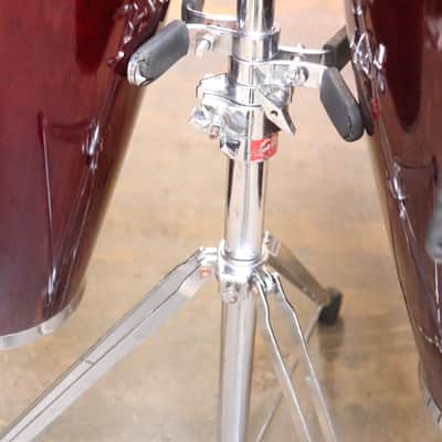 Toca Kaman Traditional Series Congas w/Double Conga Stand Transparent Cherry image 12