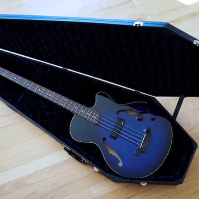 Yamaha BEX4 Hollowbody Acoustic Electric Bass Guitar w/ Piezo Pickup & Hardshell Coffin Case image 12