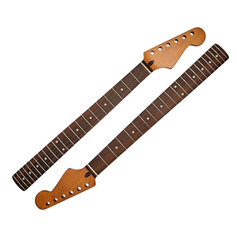 Strat Style neck Roasted maple with rosewood fretboard (Nitro Satin) - round end frets image 1