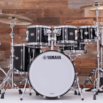 YAMAHA RECORDING CUSTOM 5 PIECE DRUM KIT, REAL BLACK LACQUER image 7