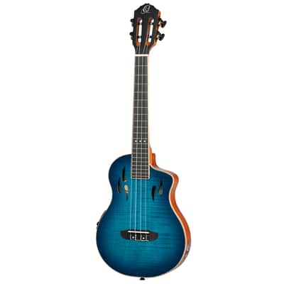 Ortega RTPX-U-FMA TourPlayer Series Flamed Maple Top Mahogany Neck 4-String Tenor Electric Ukulele w/Gig Bag image 6