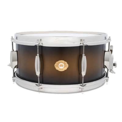 Slingerland Radio King Artist Snare Drum 14x6.5 Black & Gold Lacquer image 1