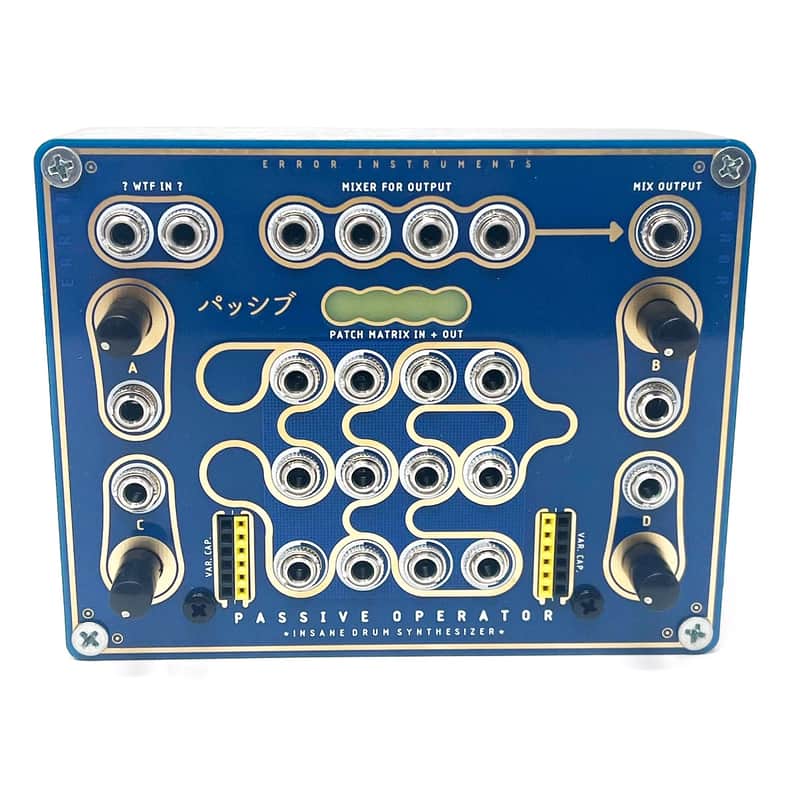 Error Instruments Passive Operator Desktop Drum Synth (Blue) image 1