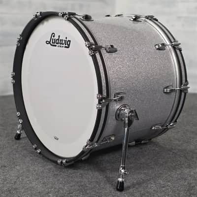 Used Ludwig Classic Oak 6pc Drum Set Silver Sparkle - Very Good image 6