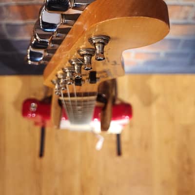Vintage 1986 Squier MIJ Standard Stratocaster Rosewood Fretboard Torino Red w/ Fender USA OHSC image 4