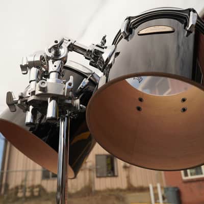 Pearl Concert Series Midnight Black Wrap 10" & 12" Tom Set With Stand Model #PTE-1012 image 15