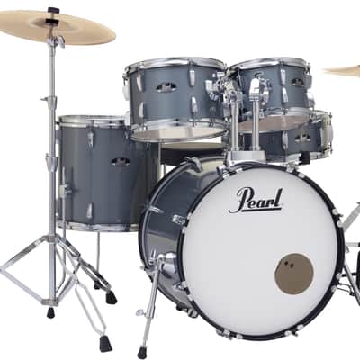 Pearl Roadshow RS505C/C 5-Piece Complete Drum Set with Cymbals - Charcoal Metallic image 1