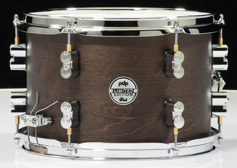 PDP Limited Edition Dry Maple 8x12 Snare Drum Dark Walnut Finish image 1