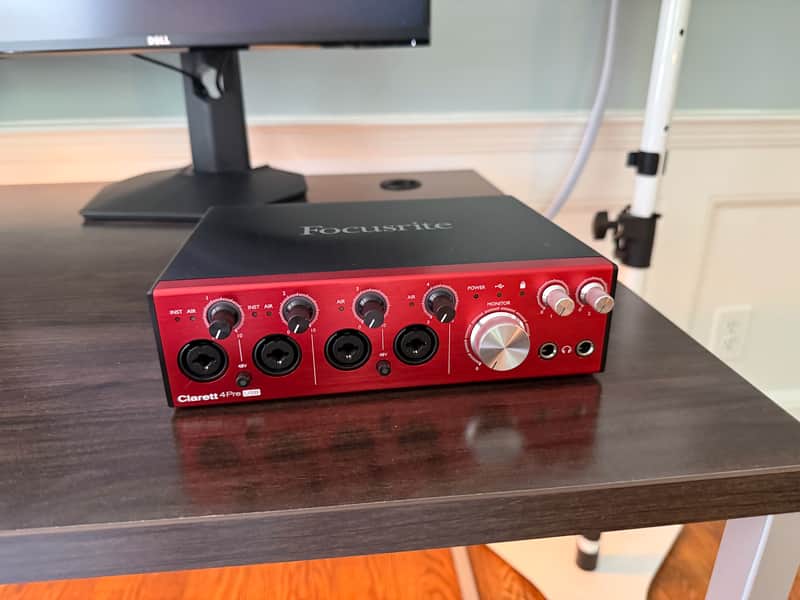 Focusrite Clarett 4Pre USB Desktop 18x8 USB Type-C Audio/Midi Interface image 1