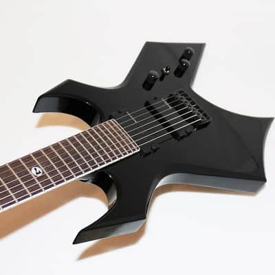 BC Rich Warlock WGL7BK Lucky 7 Electric Guitar Black image 4