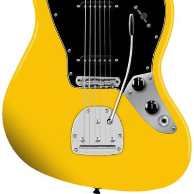 Squier Limited Edition Affinity Jaguar Electric Guitar Graffiti Yellow image 3