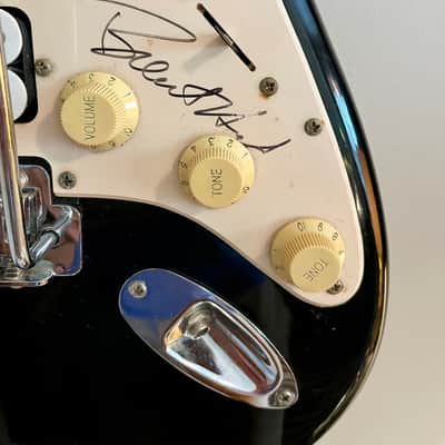 2011 Squier Bullet Stratocaster HSS with Tremolo and Rosewood Fretboard - Mastodon signed image 9
