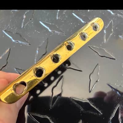 Schecter Brass bridge plate 70s/80s - Brass image 3