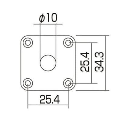 Les Paul Quality Metal Jack Plate With Matching Screws Black AP-0633-003 image 2