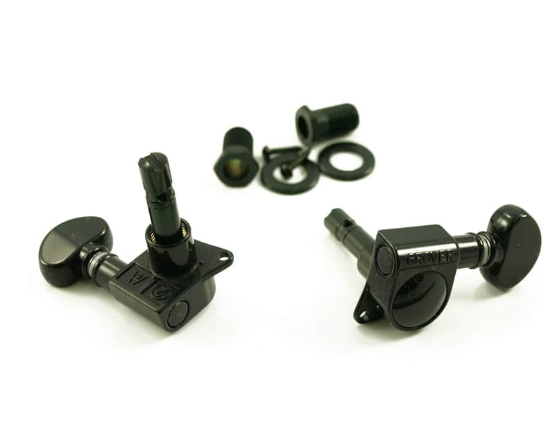Grover 406BC Rotomatics 3X3 Mini Locking Tuning Machines - BLACK image 1
