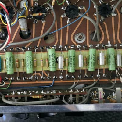 1966  Ampeg B15 NF - Blue Checked Tolex image 14