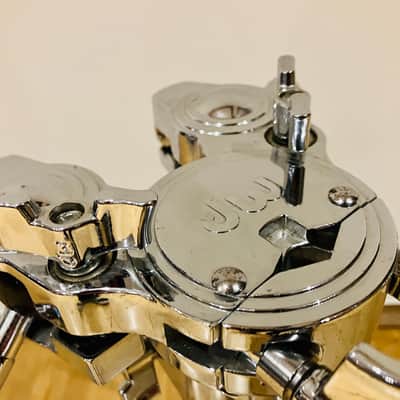 DW DWCP9900 9000 Series Heavy Duty Double-Braced Dual Tom Stands 2000s - Chrome (PAIR) image 3