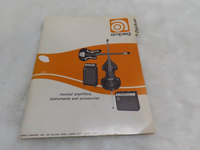AMPEG 1969 FULL LINE COLOR CATALOGUE BROCHURE SVT BABY BASS SCROLL DAN ARMSTRONG EMMONS GRAMMER COMPLETE AMPEG COLLECTOR RARE CATALOG SALE!!$ image 1