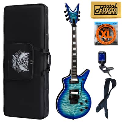 Dean Cadi Select Quilt Top Electric Guitar, Ocean Burst, Light Weight Case Bundle image 1