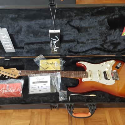 Fender USA Stratocaster HSS Shawbucker original case with Candy,EX Display Sienna Sunburst, ASH Body image 1