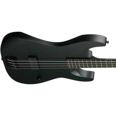 ESP LTD M-4 Black Metal Bass Guitar - Black Satin image 5