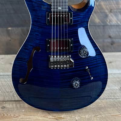 PRS Wood Library Custom 24 Semi-Hollow Flame Maple 10 Top - Whale Blue 386423 image 7