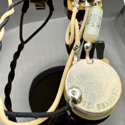 Fender Telecaster 3-way wiring harness upgrade for single coil neck and bridge pickups with 0.033uF paper in oil capacitor free treble bleed circuit image 4