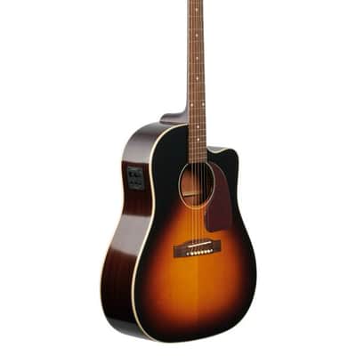 Epiphone J45 EC Acoustic Electric Guitar Aged Vintage Sunburst image 8